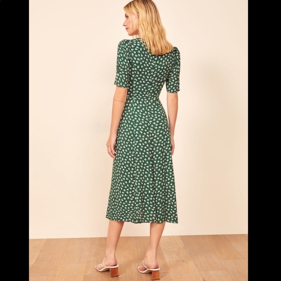 🆕 Reformation Martin midi dress in chive - Picture 3 of 7